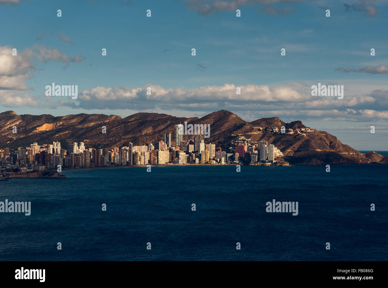 Coastline of a Benidorm city Stock Photo