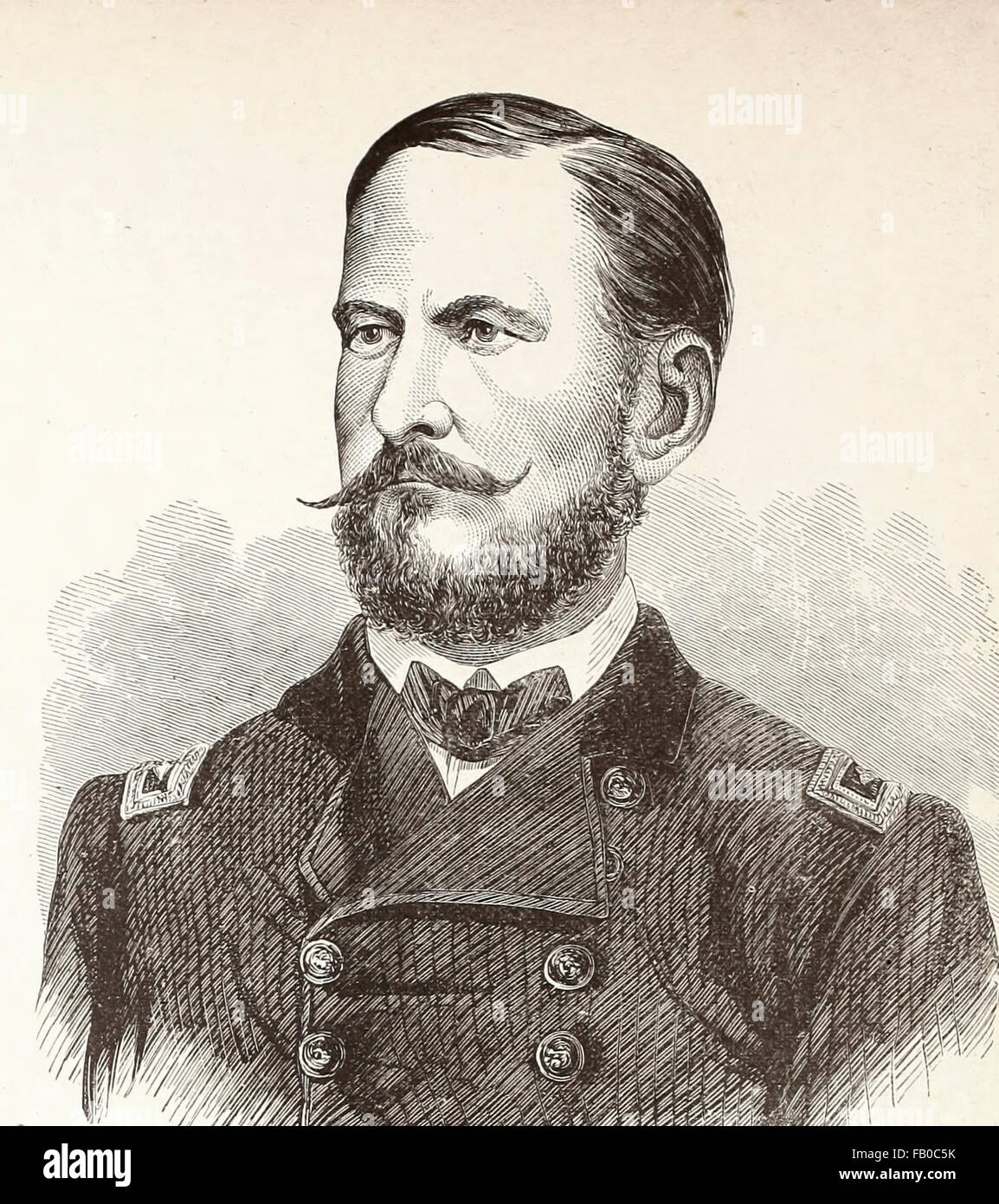 General Alfred Pleasonton - Alfred Pleasonton was a United States Army officer and major general of volunteers in the Union cavalry during the American Civil War. He commanded the Cavalry Corps of the Army of the Potomac during the Gettysburg Campaign, including the largest predominantly cavalry battle of the war, Brandy Station. Stock Photo