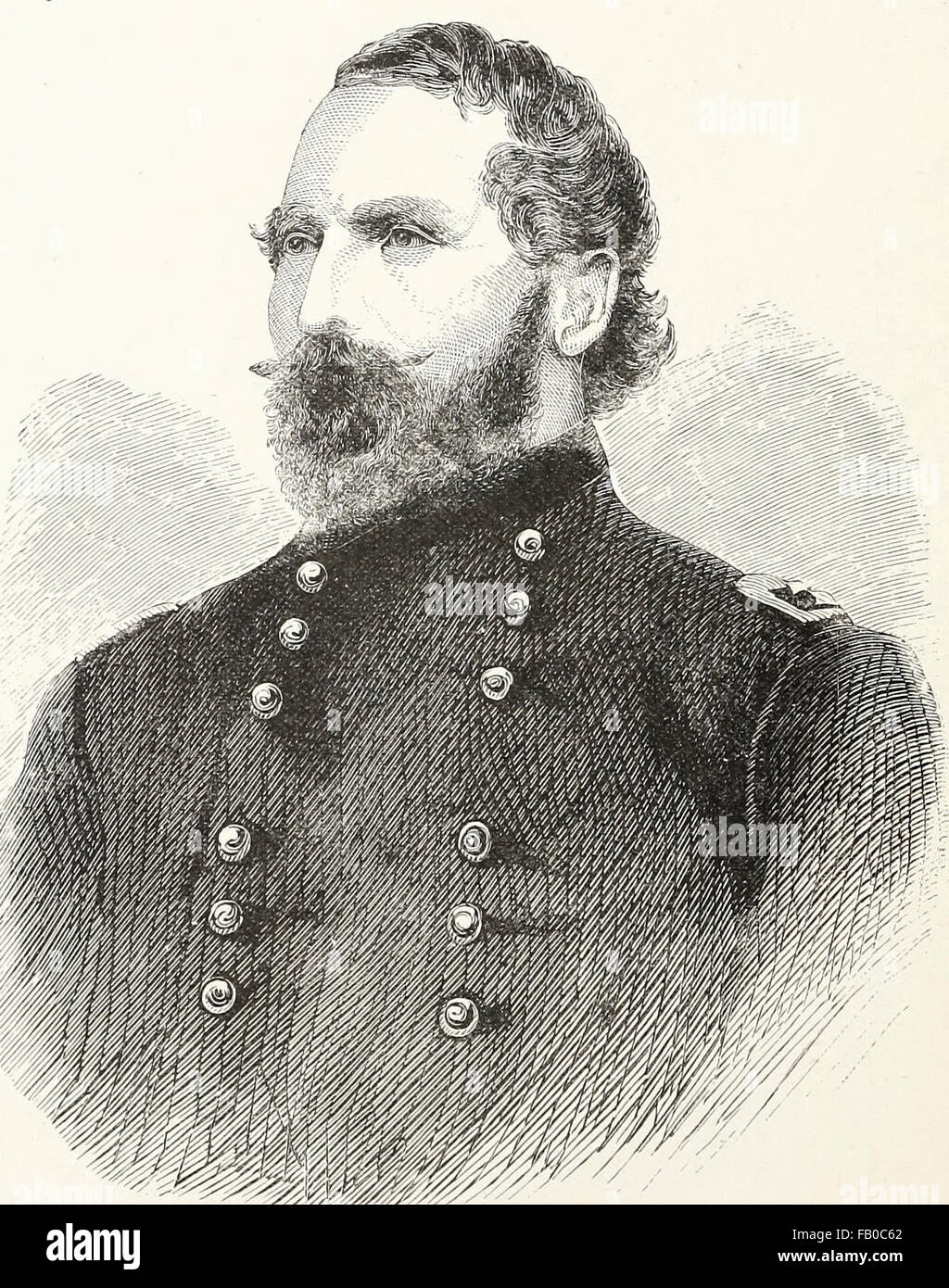 General John Sedgwick was a teacher, a career military officer, and a Union Army general in the American Civil War. He was the highest ranking Union casualty in the Civil War, killed by a sharpshooter at the Battle of Spotsylvania Court House, and is well-remembered for his ironic last words: 'They couldn't hit an elephant at this distance.' Stock Photo