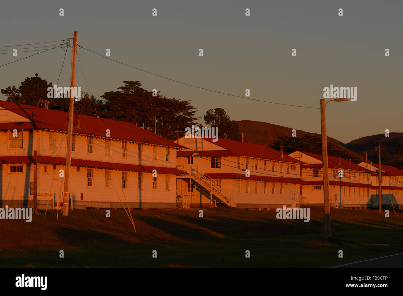 Sunset at Fort Cronkhite, Rodeo Lagoon CA Stock Photo Alamy