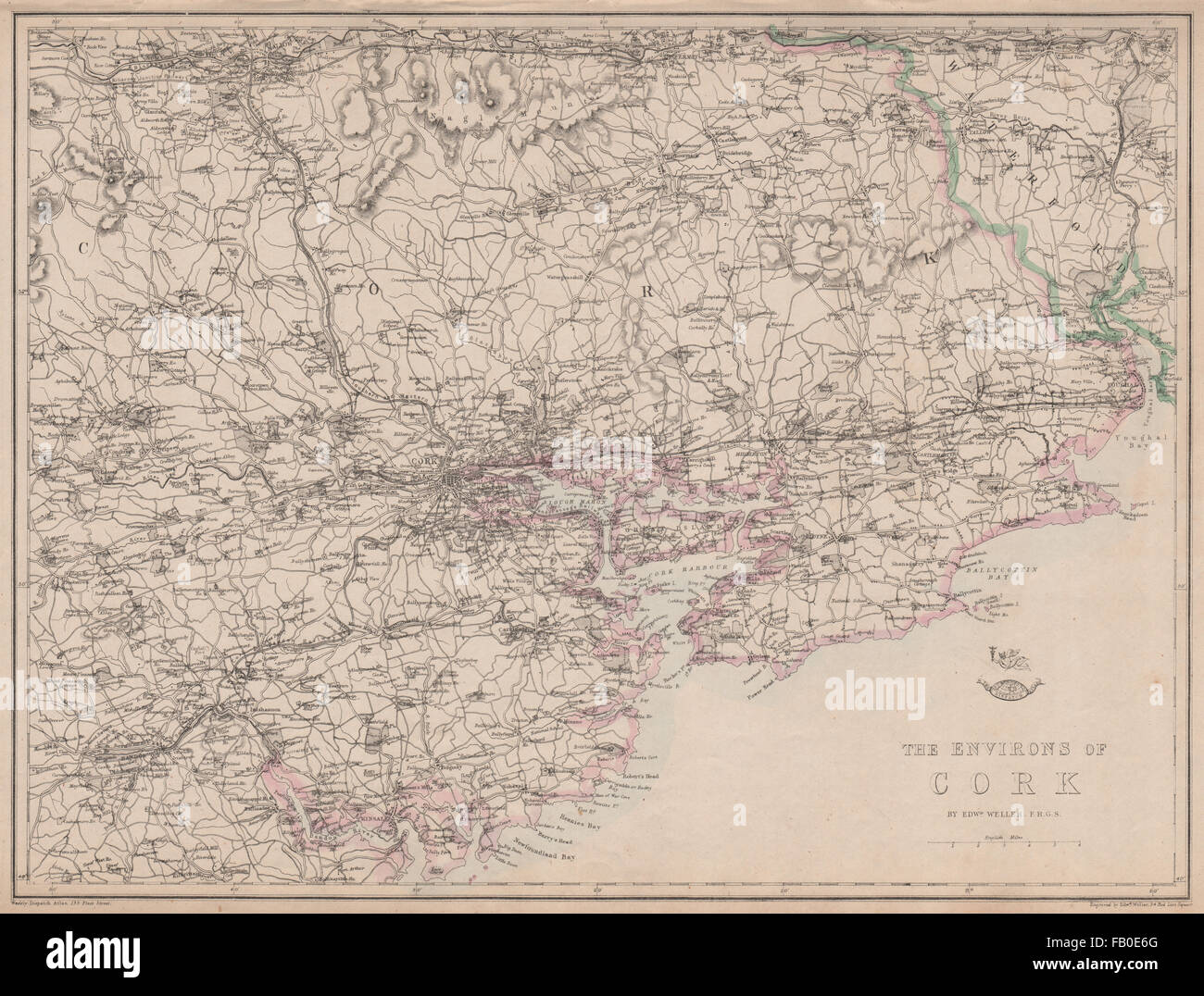 CORK ENVIRONS. Queenstown Youghal Mallow Lismore Fermoy Ireland.WELLER