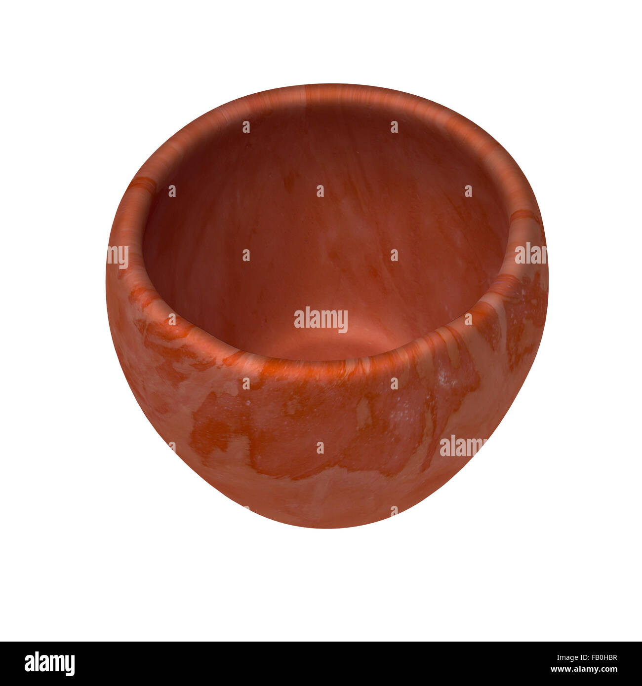 Empty terracotta flower pot on white background Stock Photo - Alamy