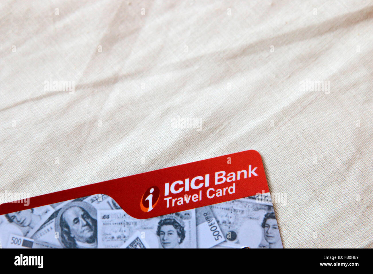ICICI Bank - Travel Card Stock Photo