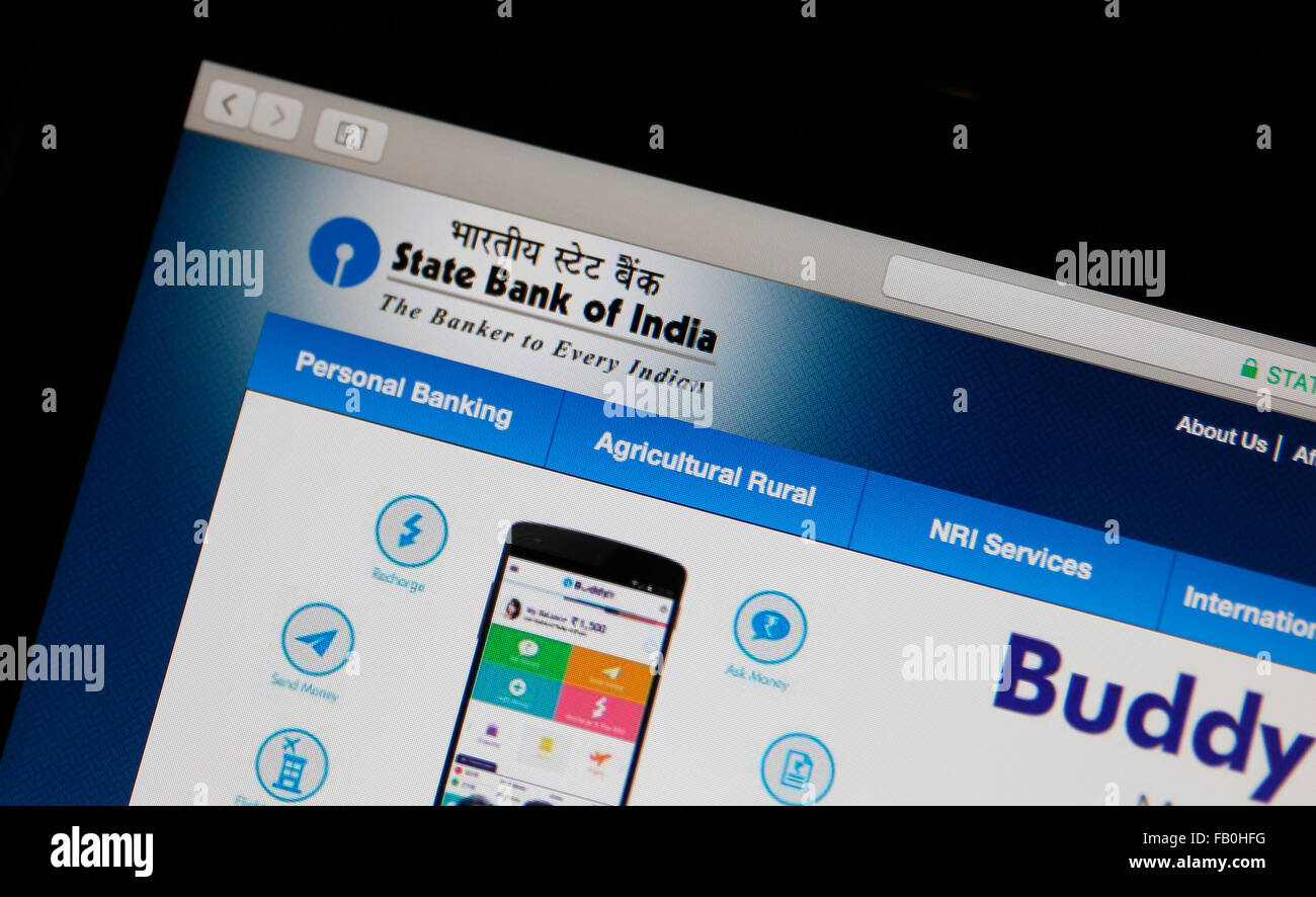 State Bank of India Online Banking Stock Photo