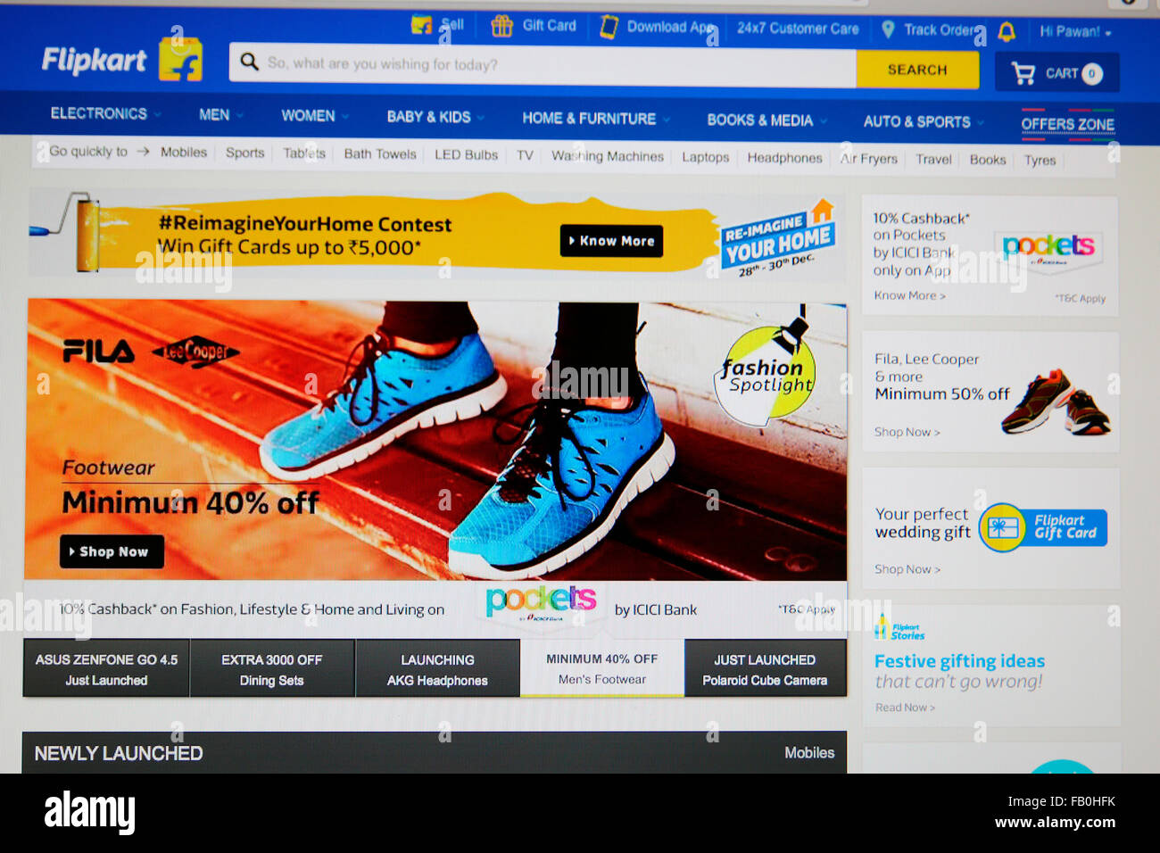 Flipkart website for online shopping in India Stock Photo - Alamy