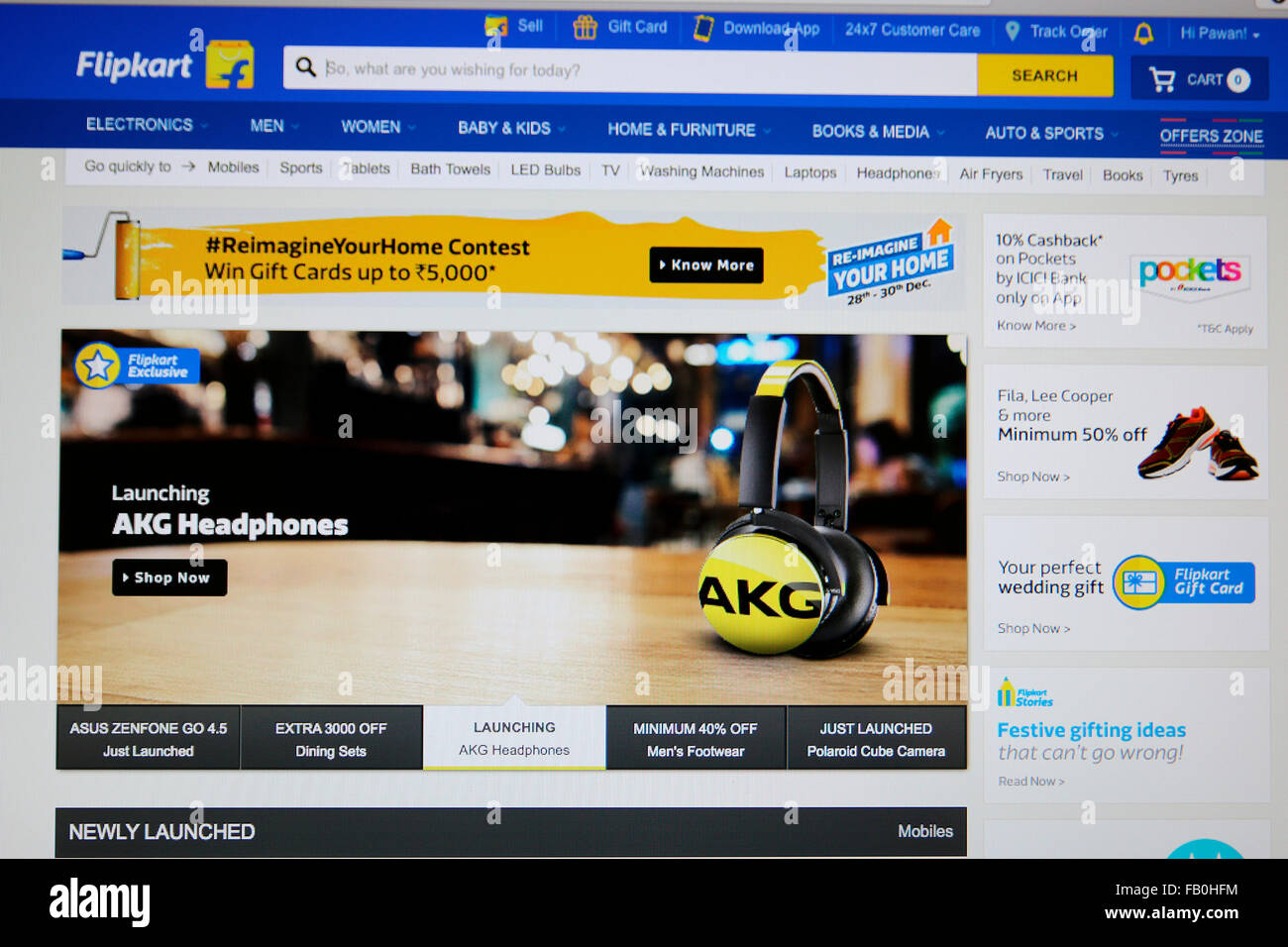 Flipkart website for online shopping in India Stock Photo - Alamy