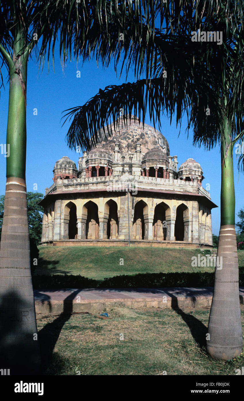 Tomb of Mohammed Shah (1444) in Lodi Gardens, New Delhi, India Stock Photo