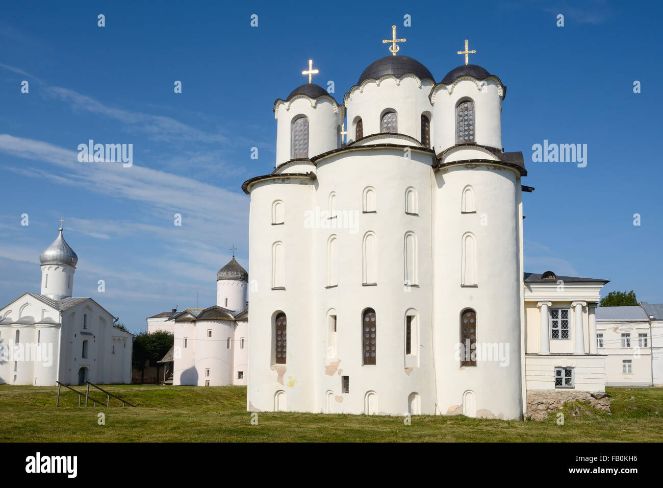 Novgorod the Great, St. Nicholas Dvorischensky Cathedral (the Cathedral of St. Nicholas in Yaroslav's Court) Stock Photo