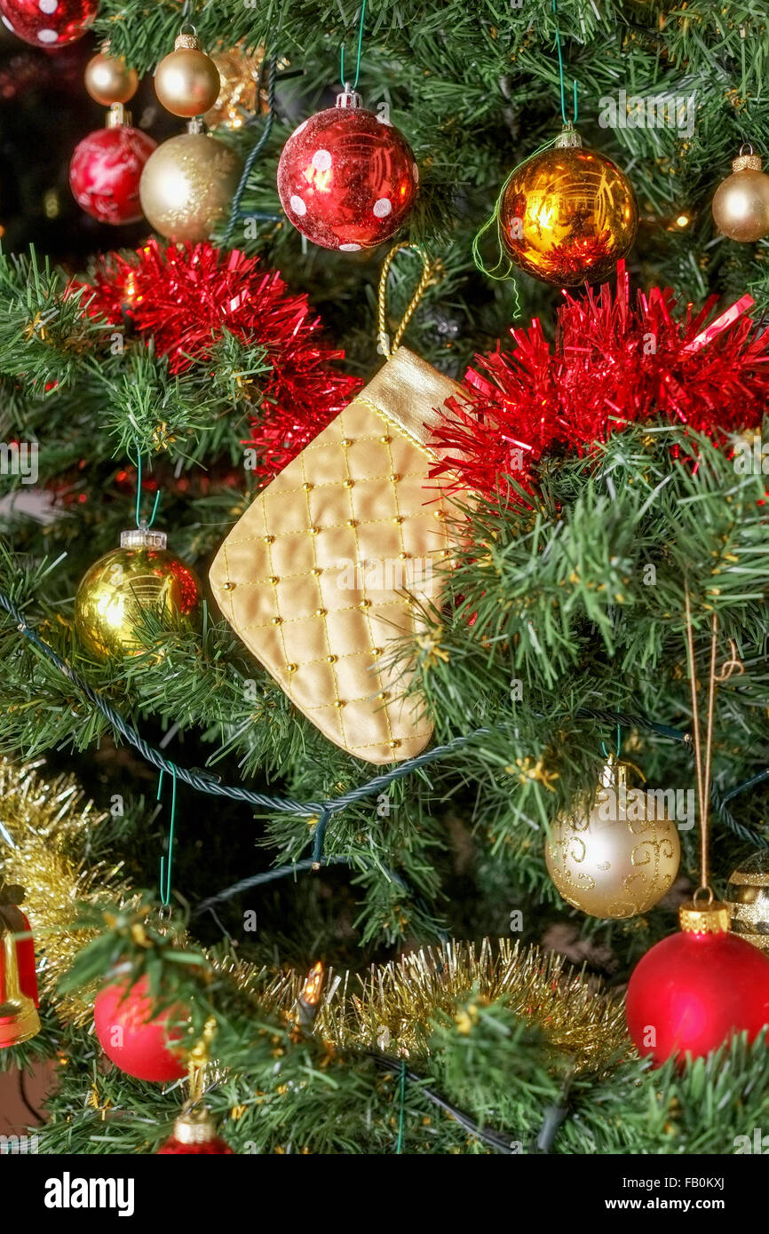 Christmas tree and ornaments Stock Photo Alamy
