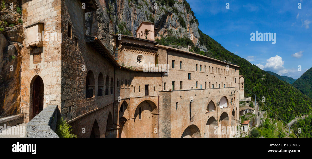 Italy, Lazio, Subiaco, path to the lake and waterfalls of San Benedetto  Stock Photo - Alamy