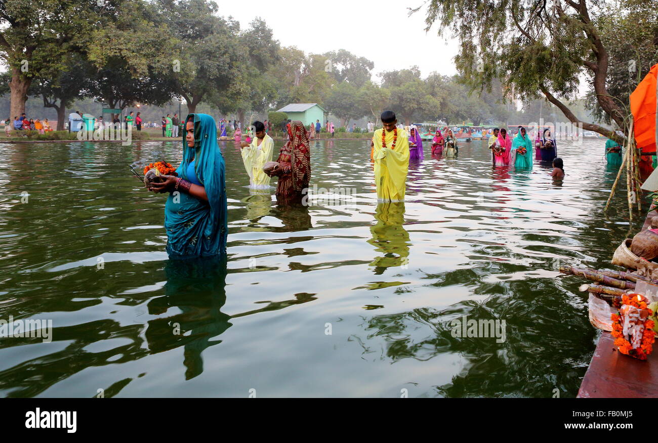 CHHATH PUJA Stock Photo