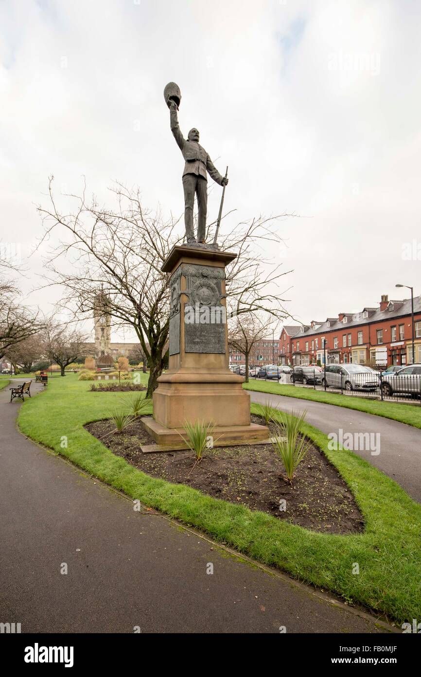 The Lancashire Fusiliers War Memorial, Tower Gardens, Bury, Greater Manchester, England Stock Photo