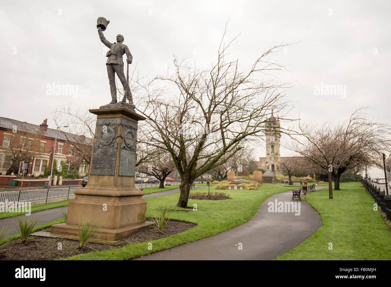 The Lancashire Fusiliers War Memorial, Tower Gardens, Bury, Greater Manchester, England Stock Photo