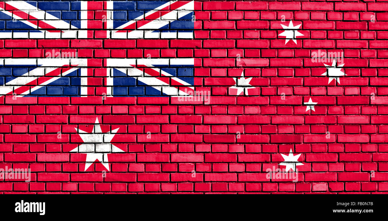 Civil flag of Australia painted on brick wall Stock Photo - Alamy