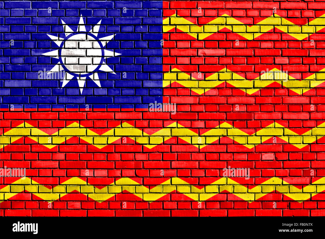 China wall flag hi-res stock photography and images - Alamy