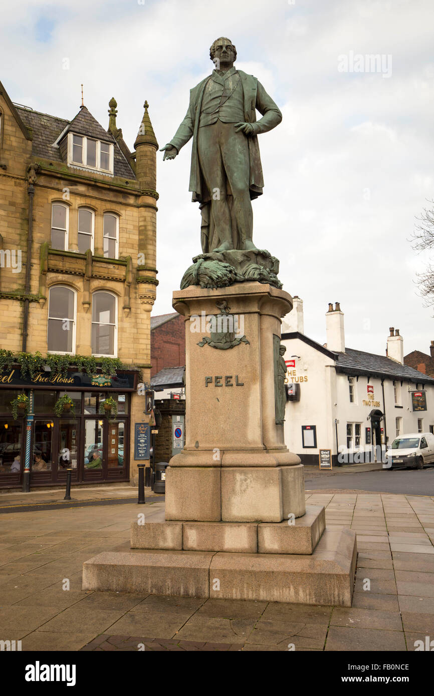 The Peel Memorial statue , Bury , Stock Photo