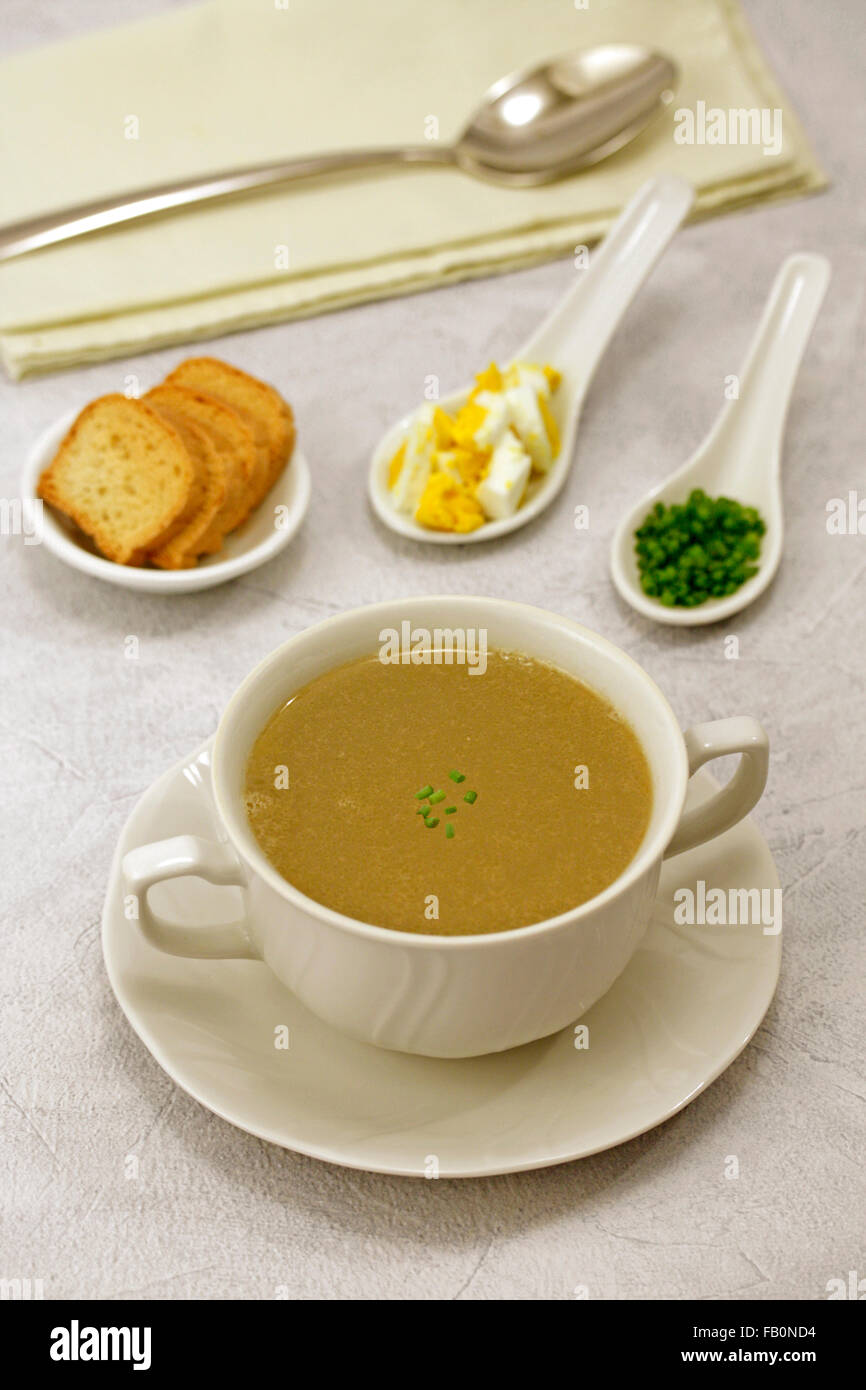 Light chicken soup Stock Photo Alamy