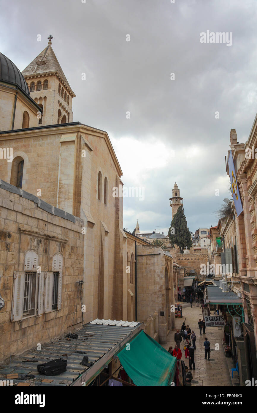 streets of old Jerusalem Stock Photo