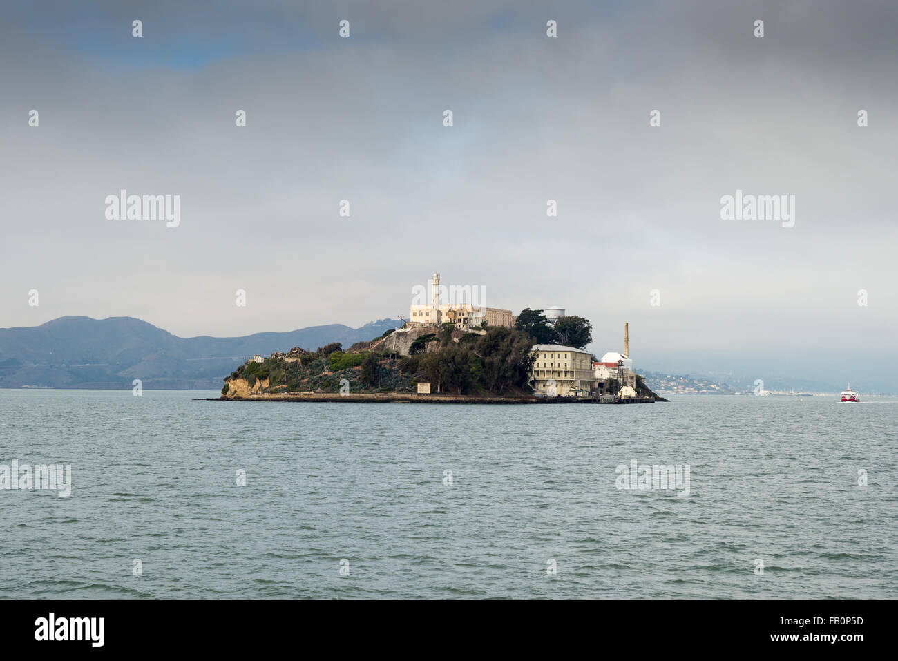 Alcatraz island in San Francisco bay Stock Photo