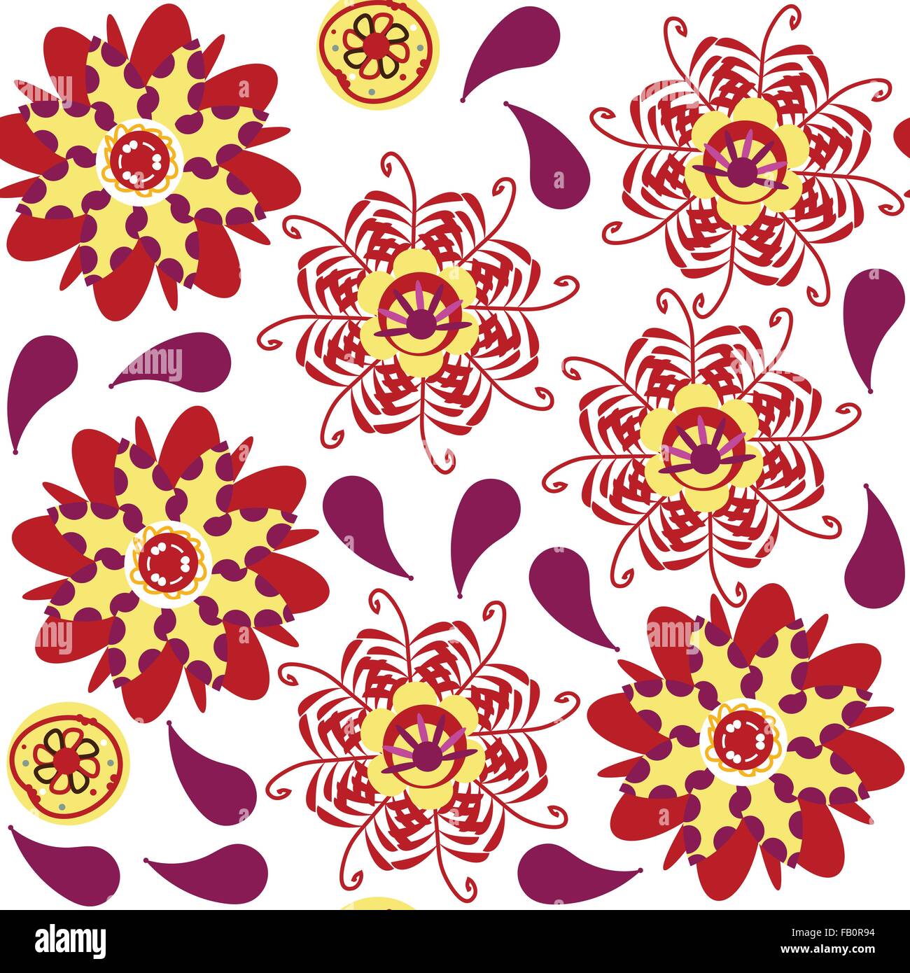 Floral seamless pattern and seamless pattern in swatch menu, vector Stock  Vector Image & Art - Alamy