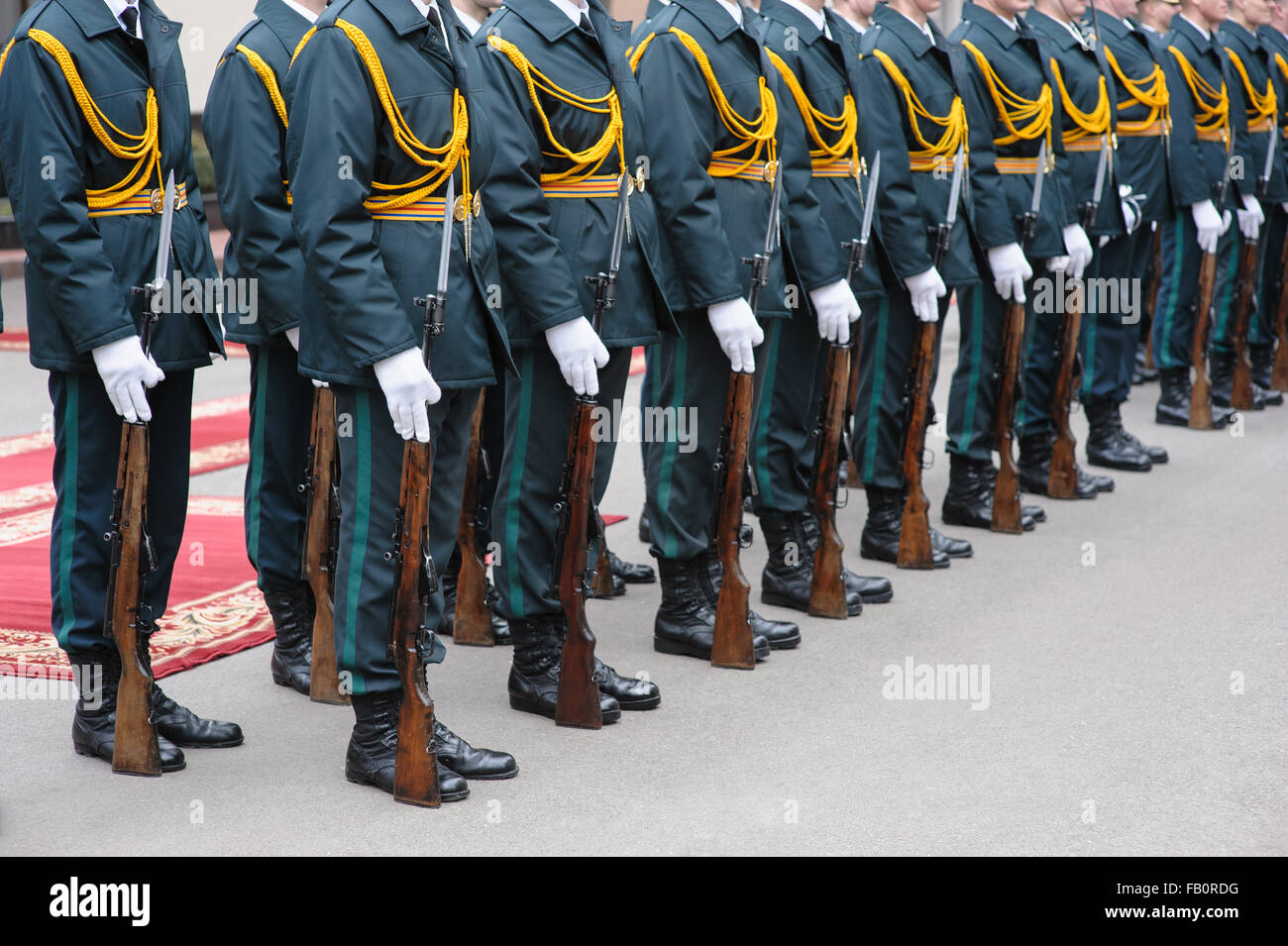 soldiers in dress parade uniform Stock Photo Alamy