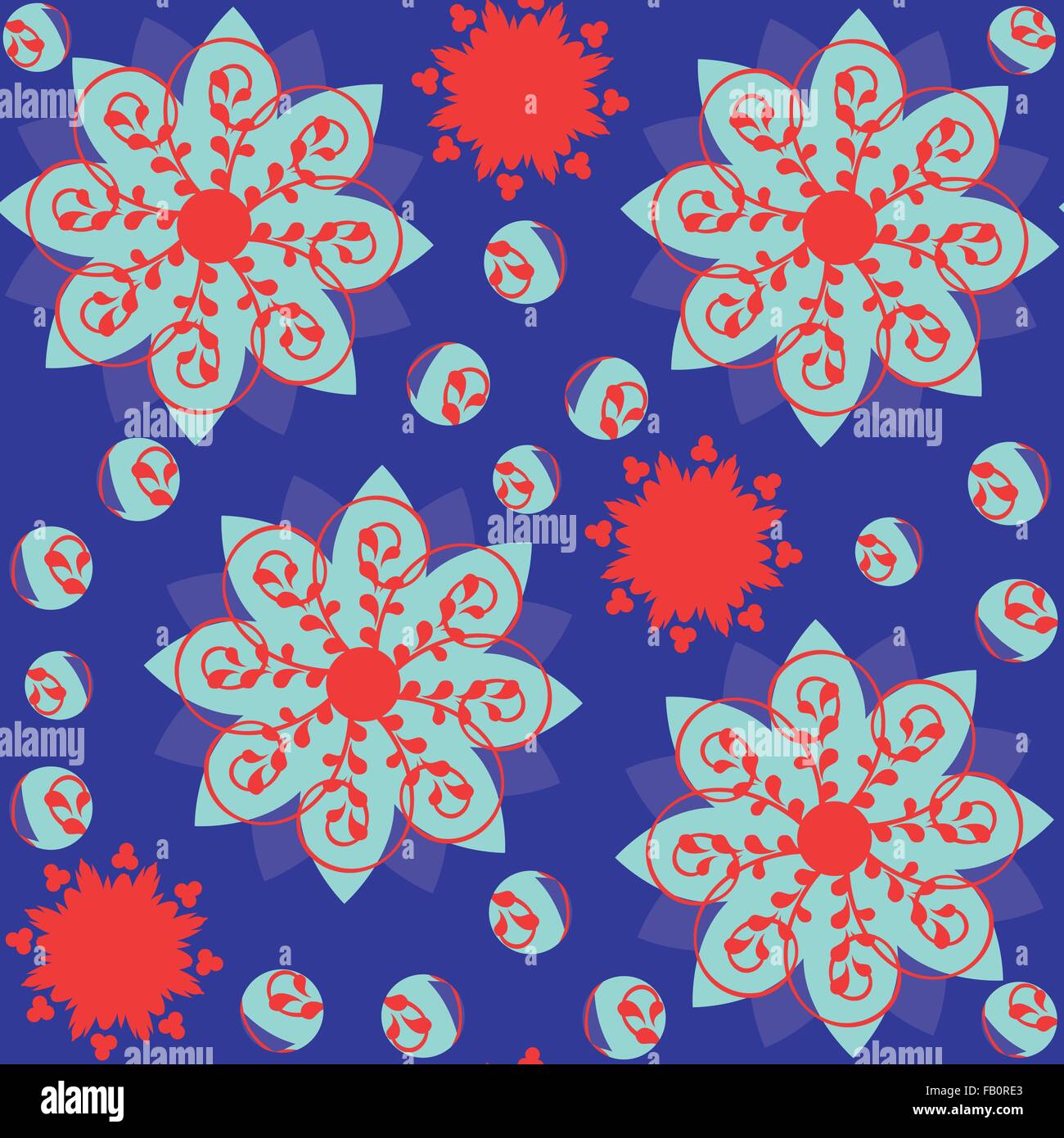 Floral seamless pattern in red, blue, green colors and seamless Stock Vector  Image & Art - Alamy