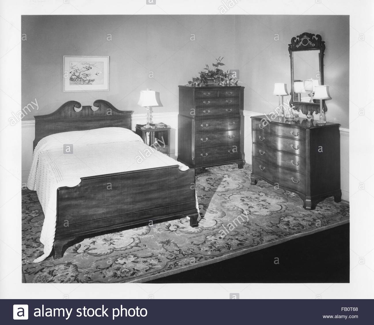 Bedroom Setting At Marshall Field And Company 1941 Jan 24 Stock