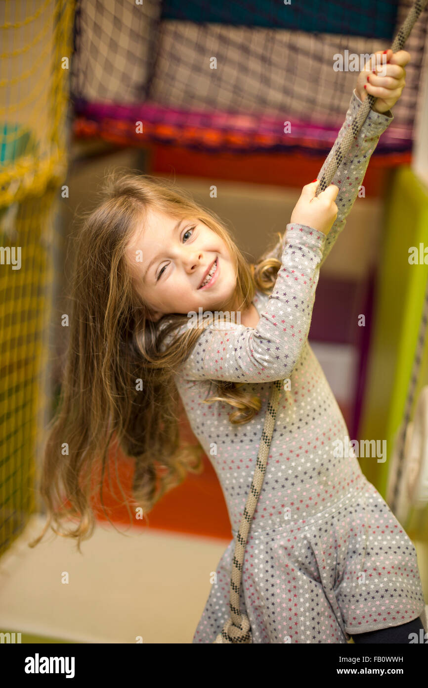 Little girl at the playground Stock Photo - Alamy