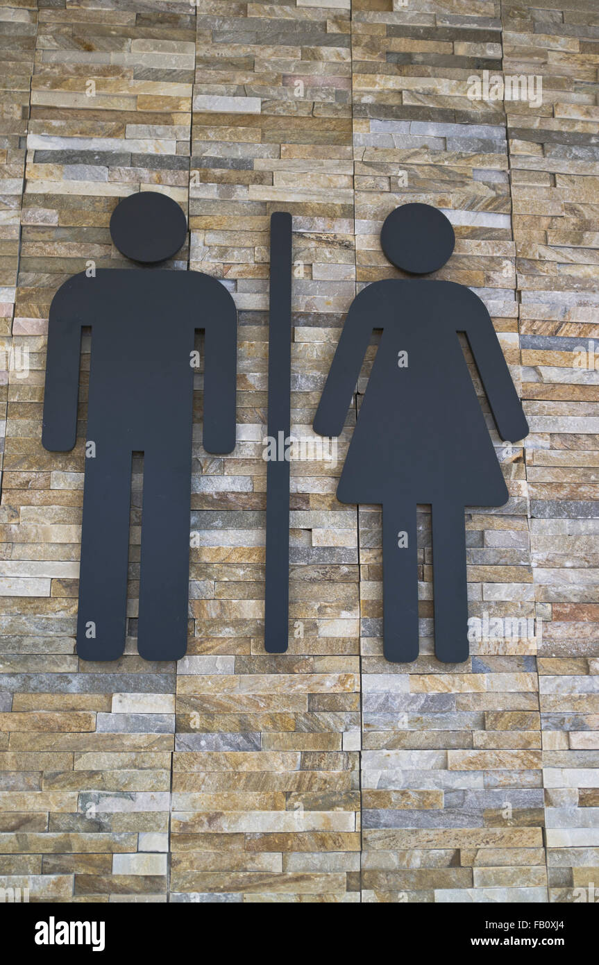 Toilet Sticker WC Door Modern Sign Stick Women Man -Wall Art Decal  Decoration