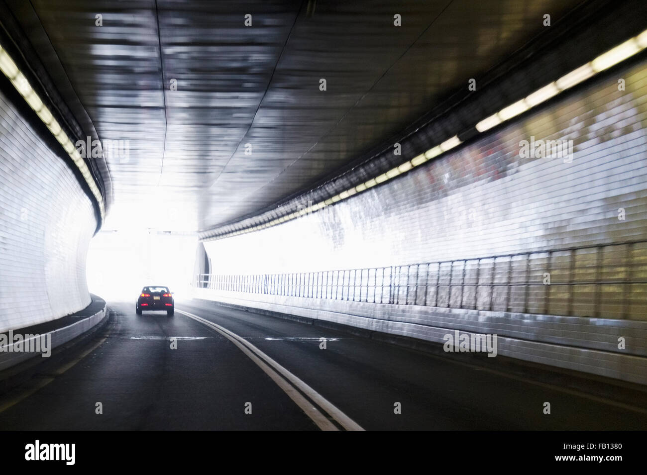 Car driving in tunnel Stock Photo Alamy