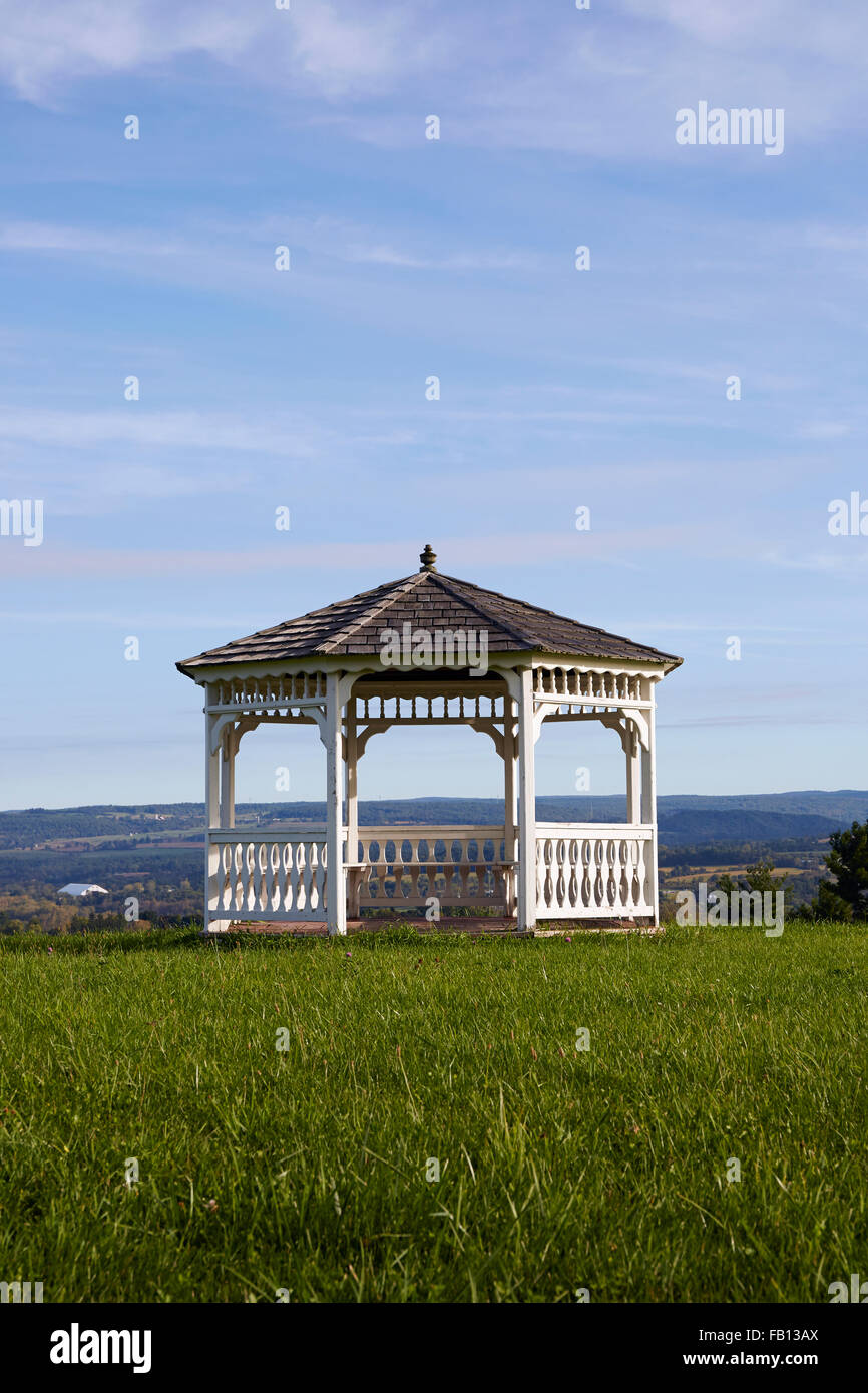 Gazebo in field of grass Stock Photo 