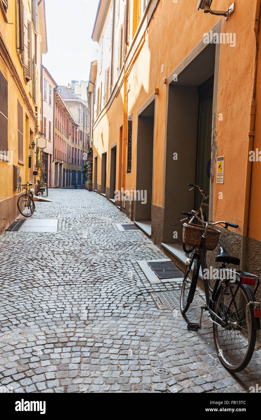 Empty alley in old town Stock Photo