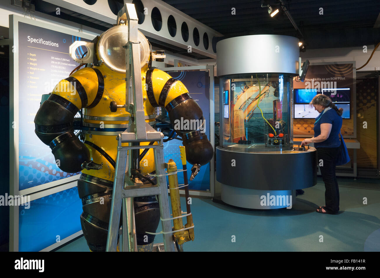 Interior of Aberdeen Maritime Museum - Aberdeen, Scotland. Stock Photo