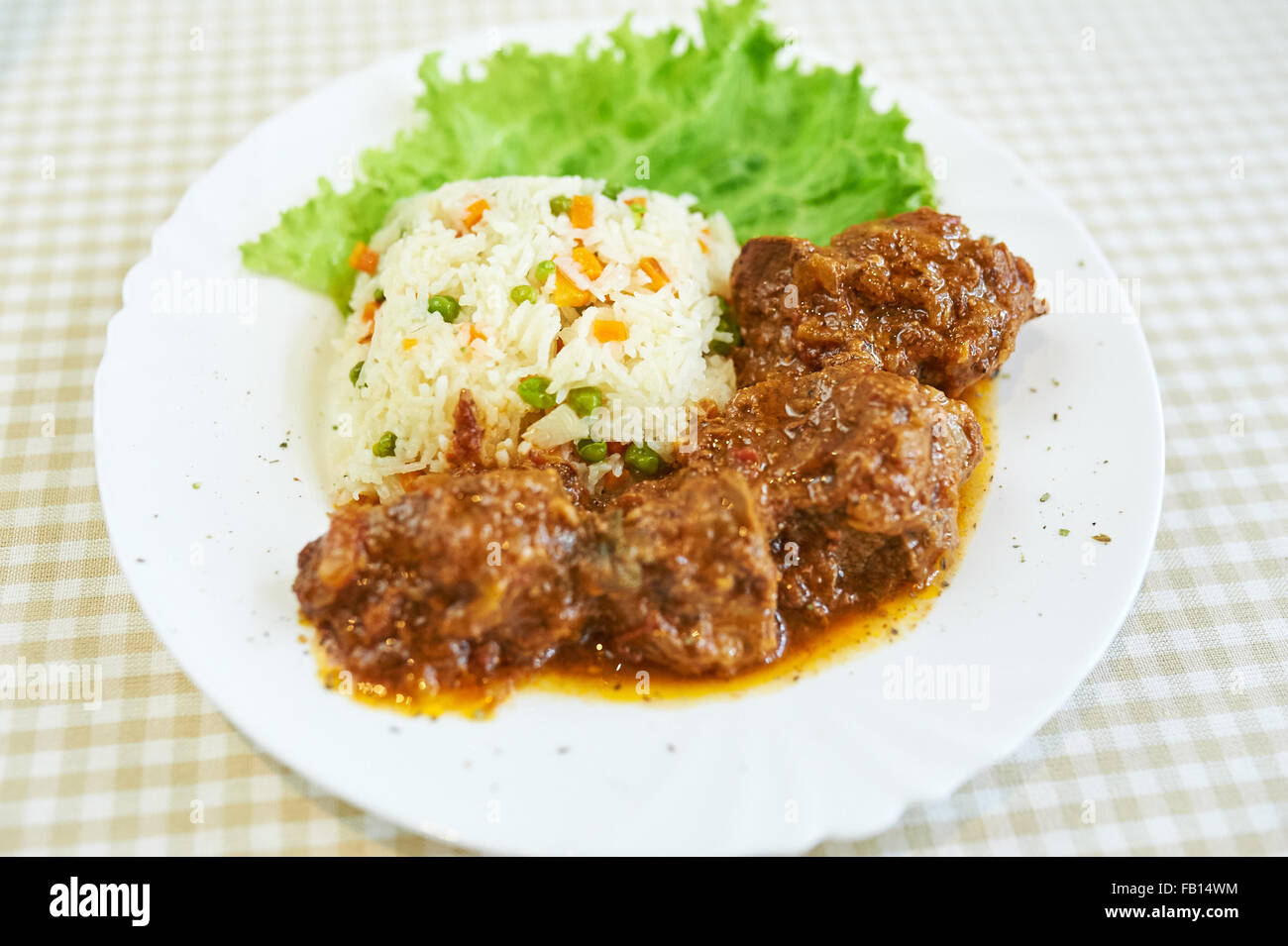 Greek Style Beef Stew in a Tomato Sauce Kokkinisto Stock Photo Alamy