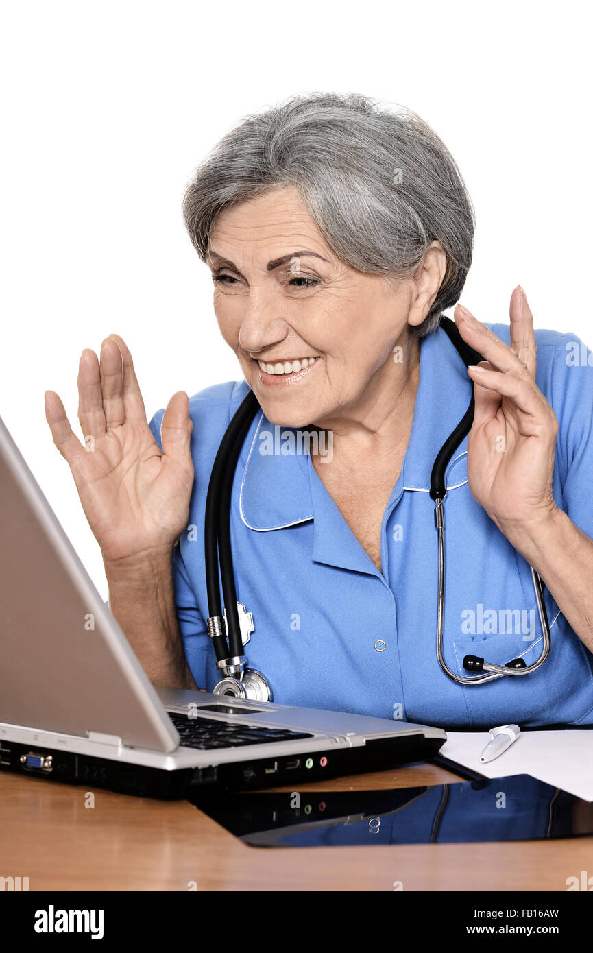 Worried middle aged doctor hi-res stock photography and images - Alamy