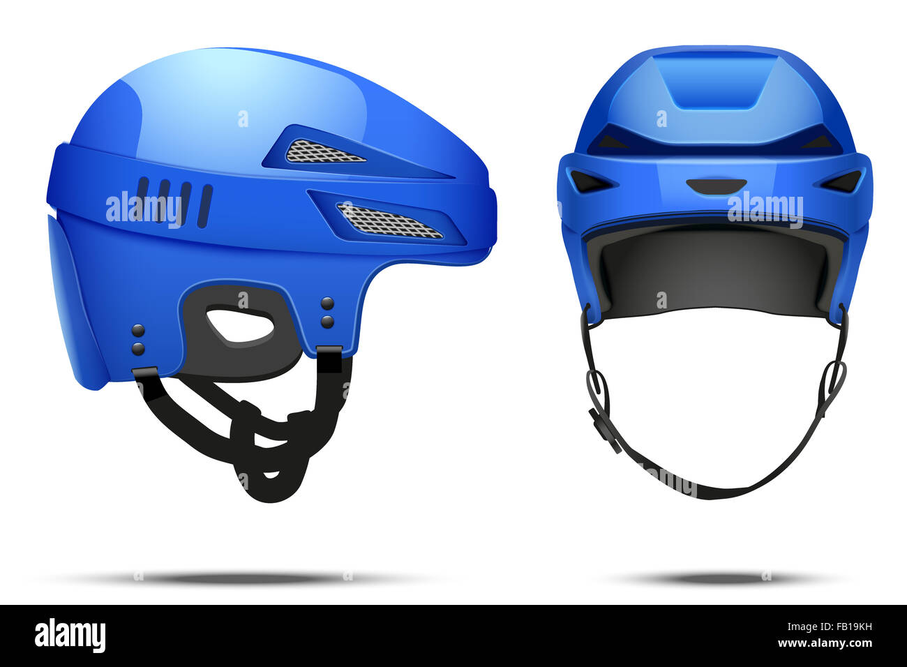 Classic blue Hockey Helmet Stock Photo - Alamy