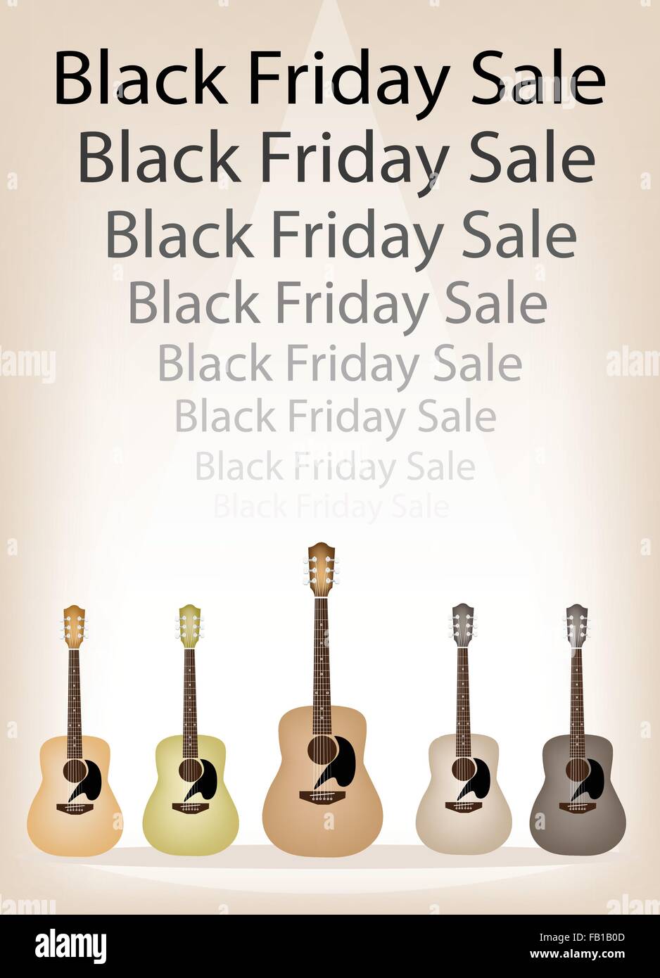 6 string acoustic guitar Stock Vector Images Alamy