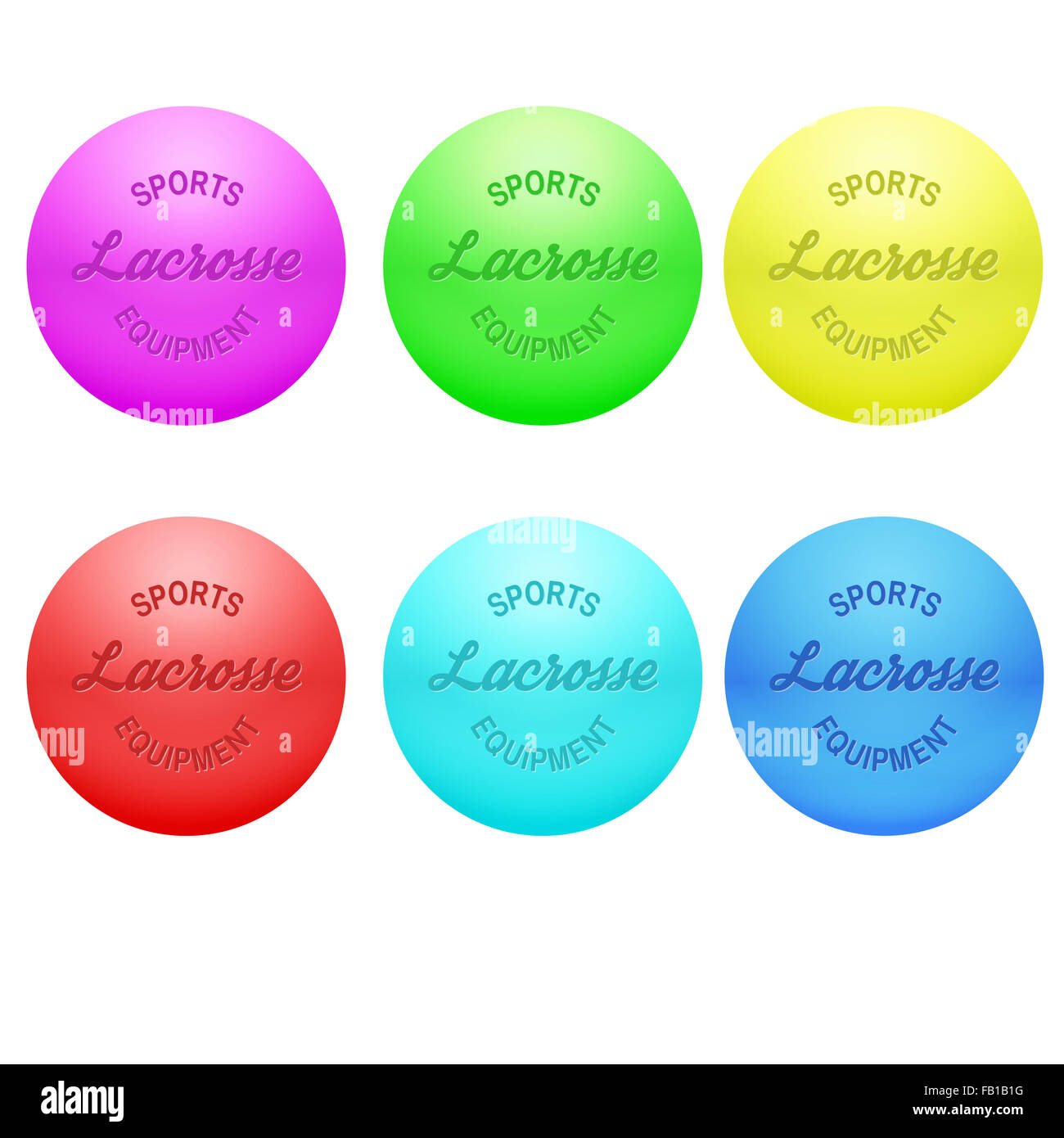Set of different color Lacrosse balls Stock Photo Alamy
