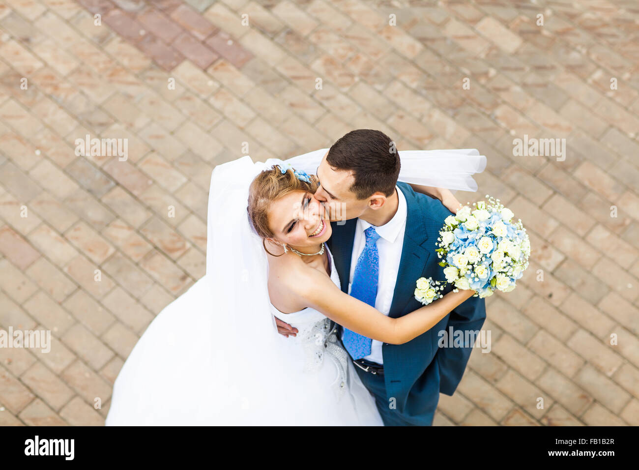 Happy bride and groom on their wedding Stock Photo - Alamy
