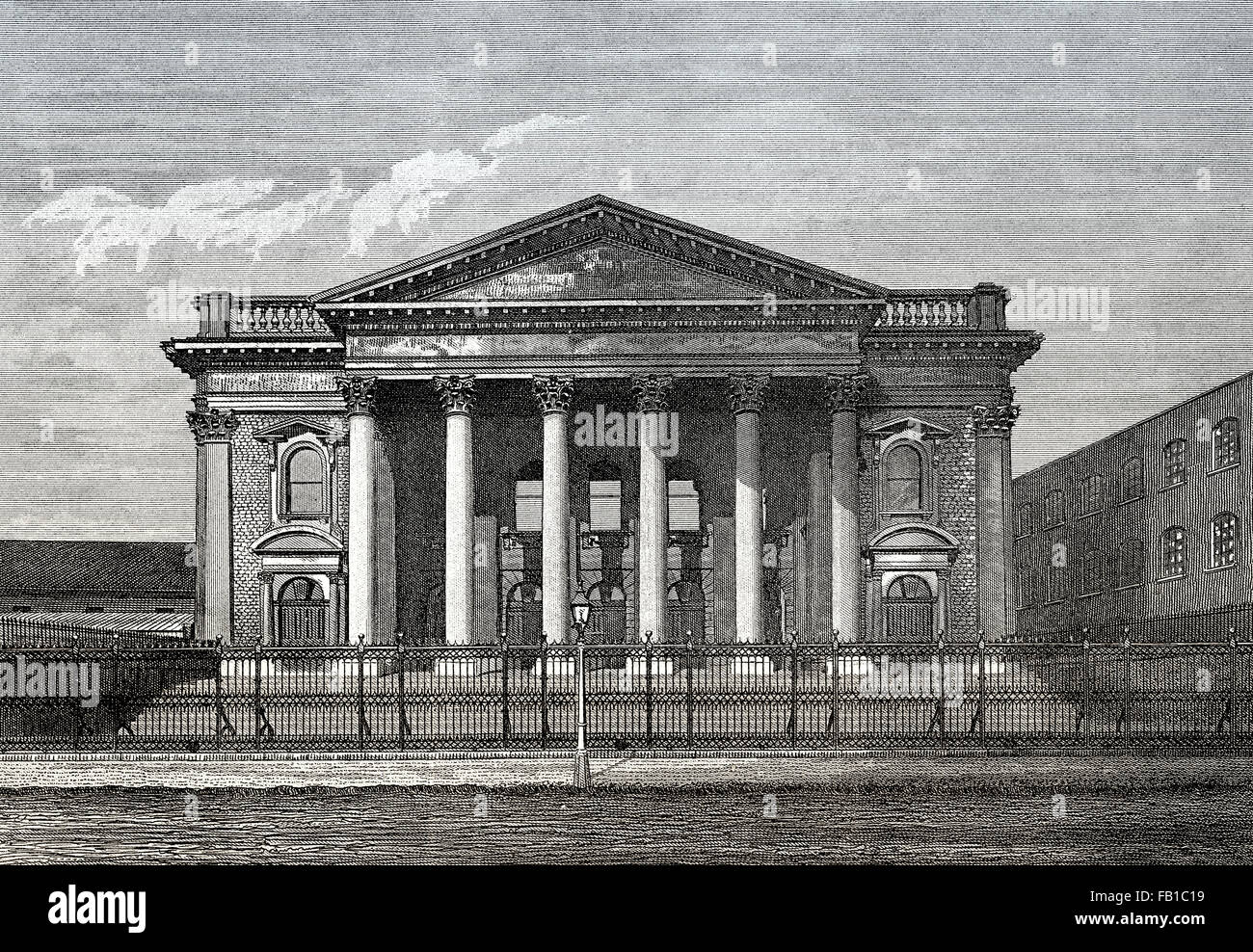 The Metropolitan Tabernacle, a large Independent Reformed Baptist church in the Elephant and Castle in London, 19th century Stock Photo