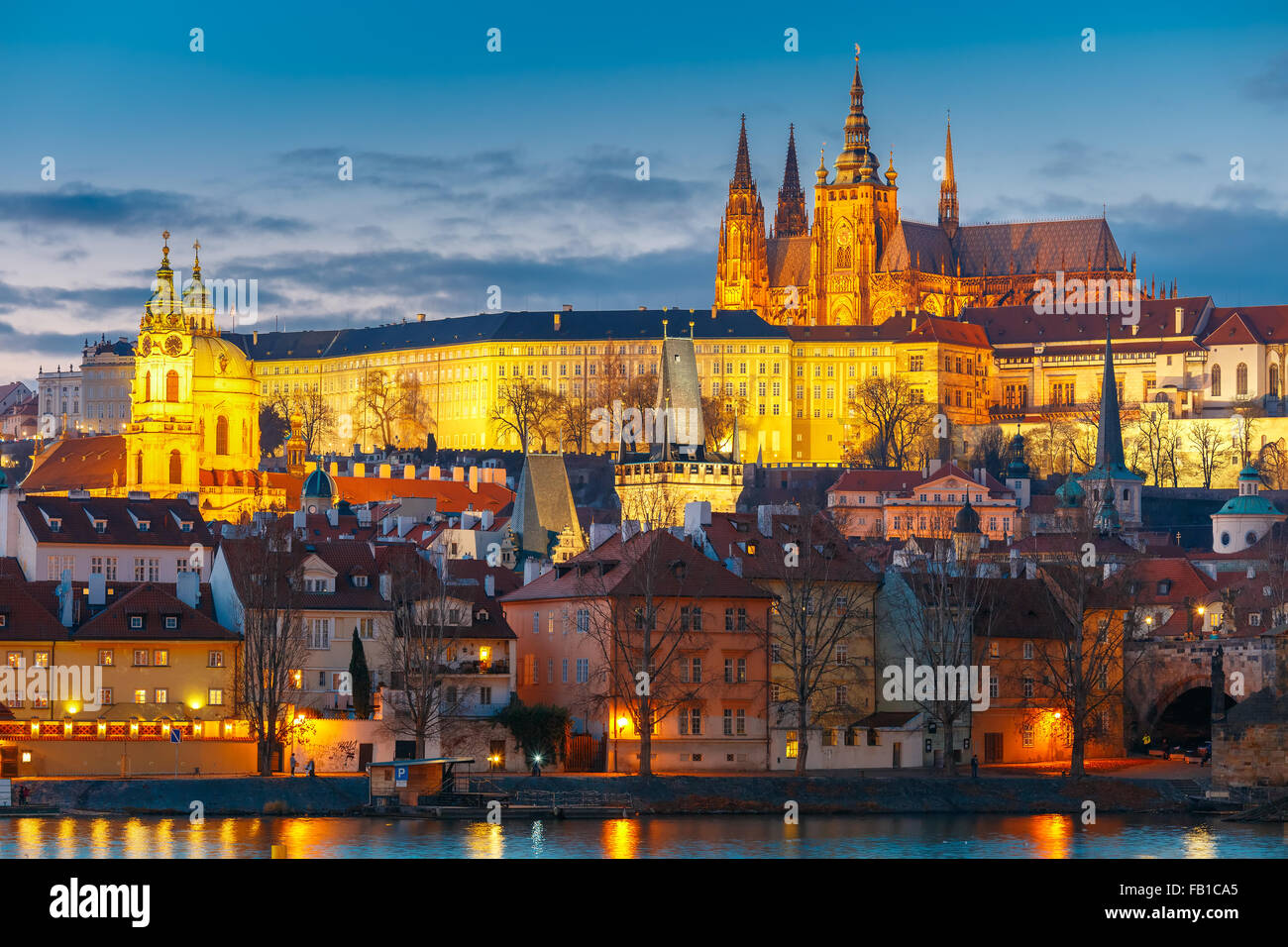 Prague Castle and Mala Strana, Czech Republic Stock Photo