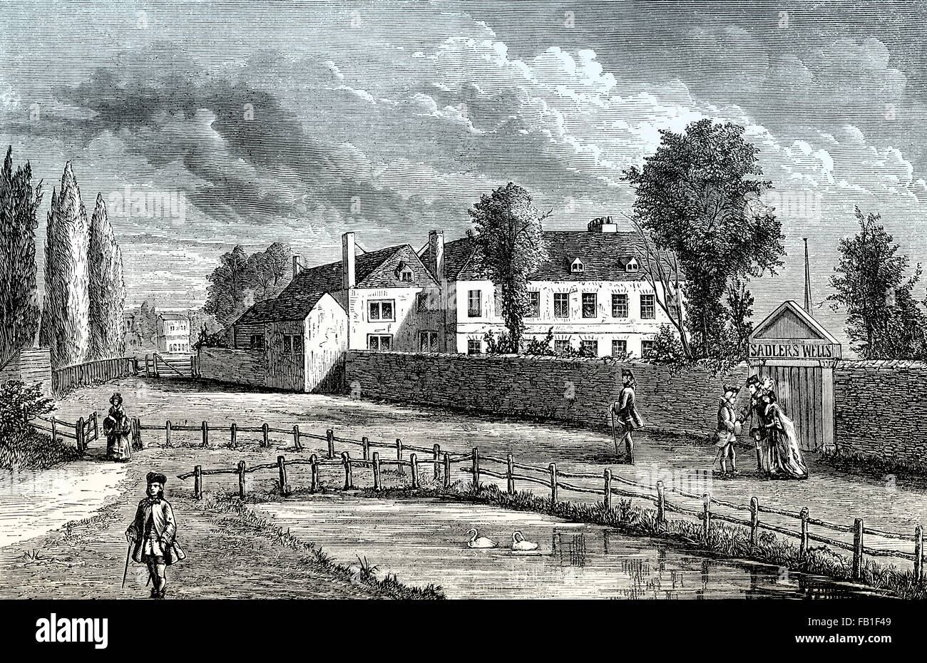 Sadler's Wells, London, UK, 1756 Stock Photo