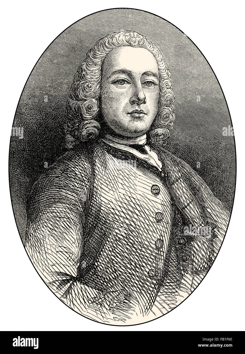 Edward Cave, 1691- 1754, an English printer, editor and publisher, Stock Photo