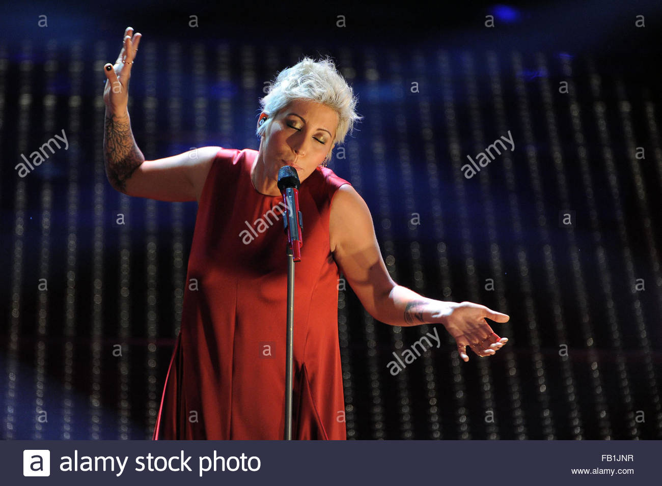 Malika Ayane Festival Di Sanremo 2015 Stock Photo Alamy