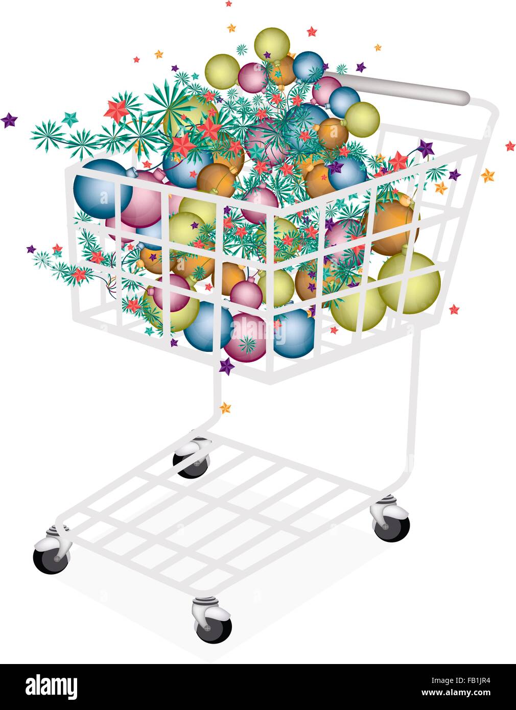 Shopping Cart Christmas Ornament 
