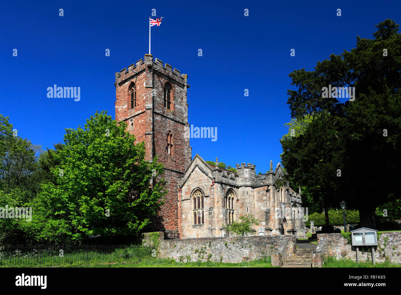 Summer, the Holy Ghost church, Crowcombe village, Somerset, England. Stock Photo
