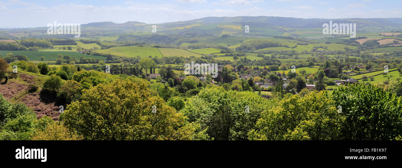 Summer view over the Quantock Hills, Somerset, England. Stock Photo