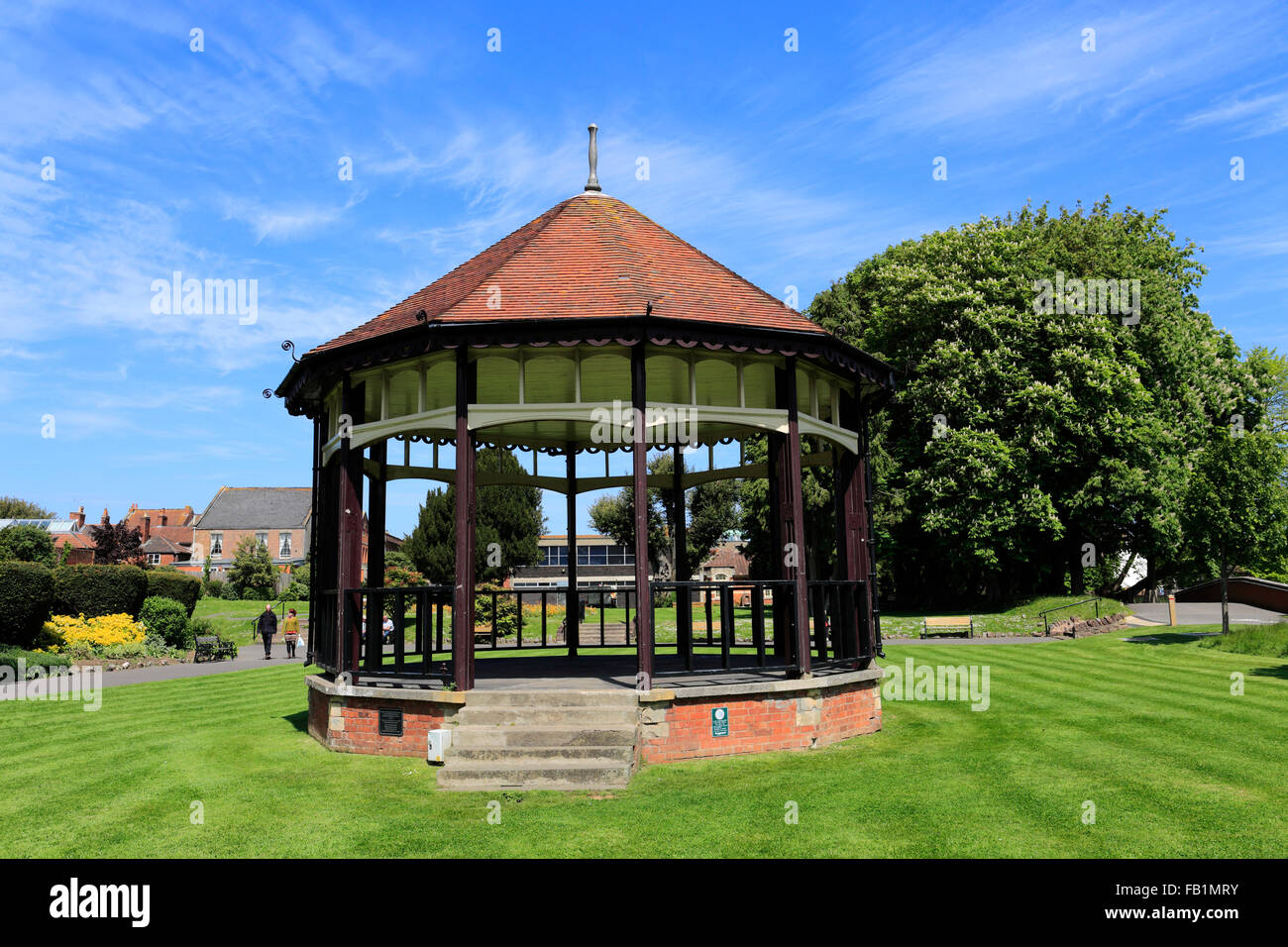 The Bandstand, Blake Park gardens, Bridgwater town, Somerset, England. Stock Photo