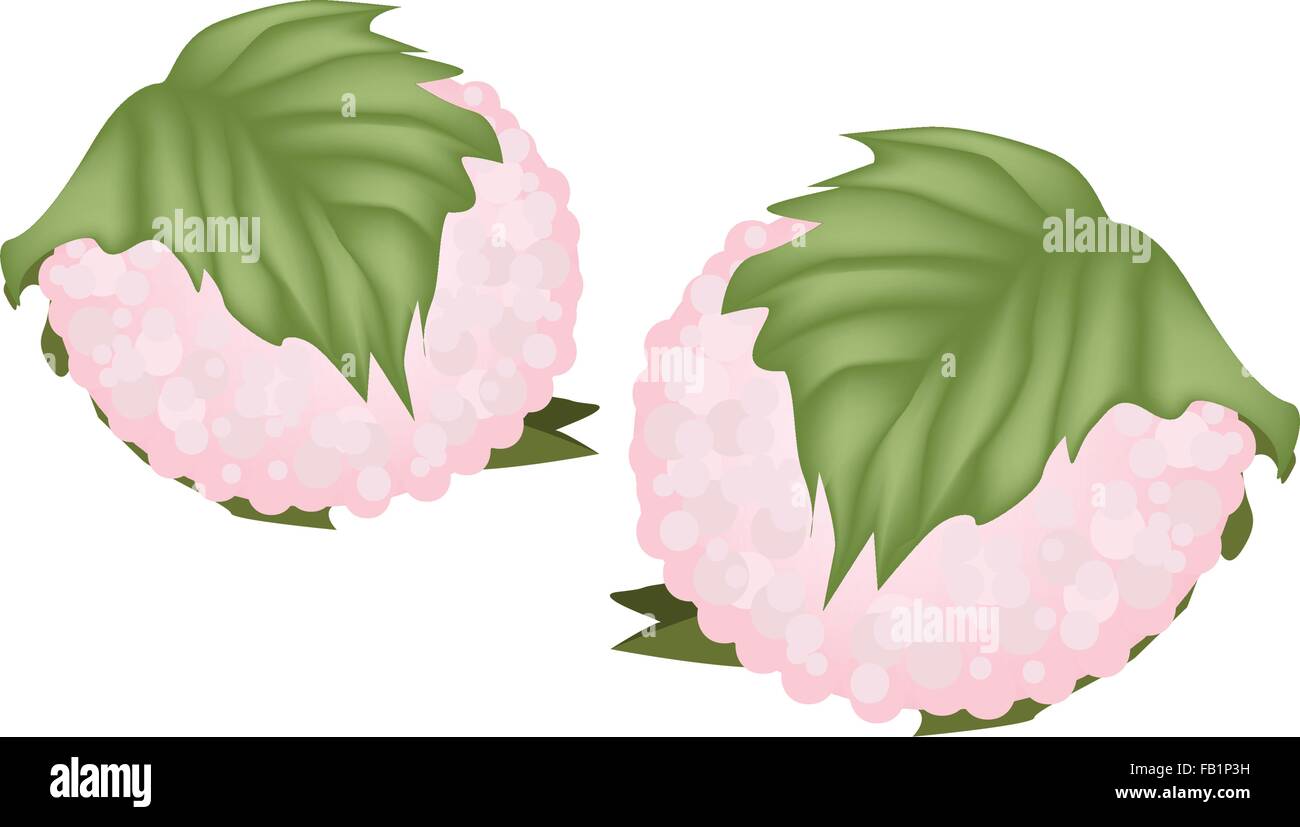 Sakuramochi Stock Vector Images Alamy bubble-tea-ice-cream-cake-party-cakes-gallery-tea-cakes-ice-cream