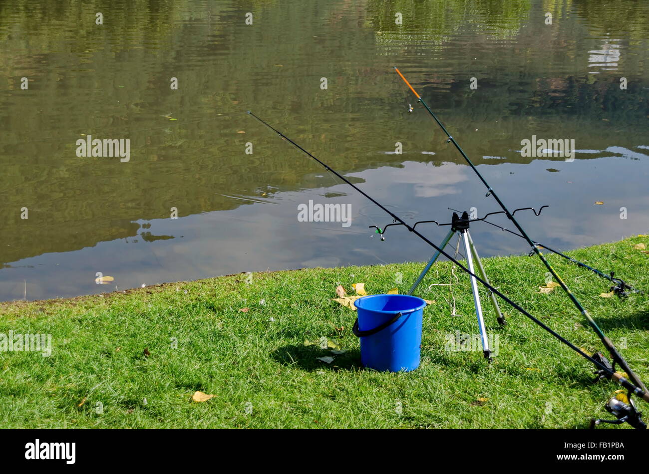 Two Fishing Rods Are Held In Fishing Rod Holders Carp Fishing Rods Fishing  Lines Reels The Concept Of Outdoor Activities Sunrise Stock Photo -  Download Image Now - iStock